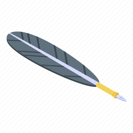 Business, cartoon, feather, isometric, logo, pen, retro icon - Download on Iconfinder