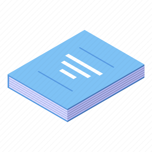 Book, cartoon, computer, hand, isometric, law, notary icon - Download on Iconfinder
