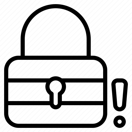 Notice, padlock, protect, secure, security, security problem icon - Download on Iconfinder