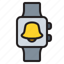 smartwatch, notification, bell, alert, alarm, sound