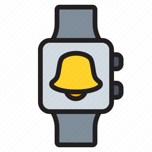 Smartwatch, notification, bell, alert, alarm, sound icon - Download on Iconfinder