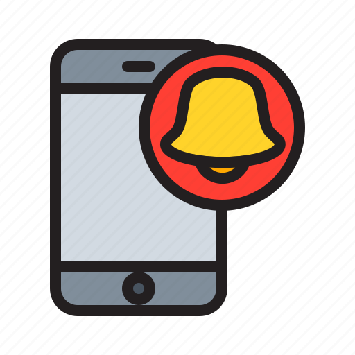 Smartphone, mobile, notification, bell, alert, alarm, sound icon - Download on Iconfinder