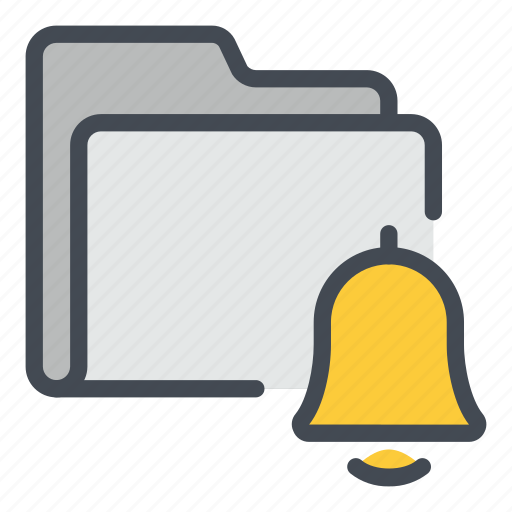 Bell, alarm, notification, file, folder, archive icon - Download on Iconfinder