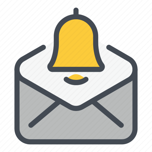 Bell, alarm, notification, mail, email, envelope icon - Download on Iconfinder