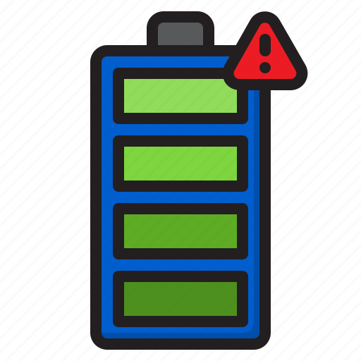 Battery, warning, notification, alert, alarm icon - Download on Iconfinder