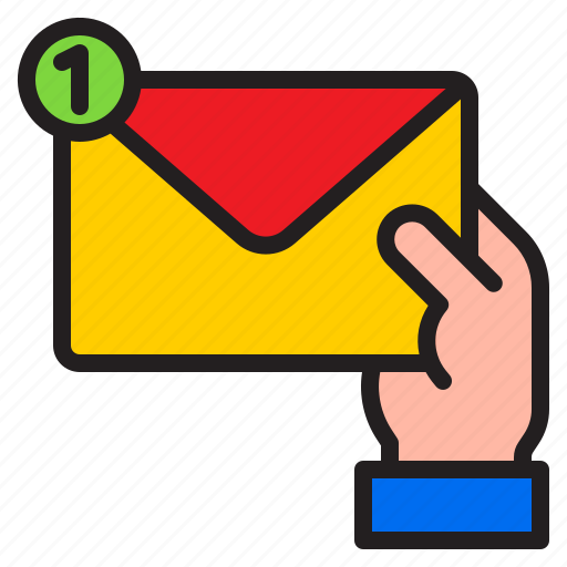 Email, notification, alert, hand, mail icon - Download on Iconfinder
