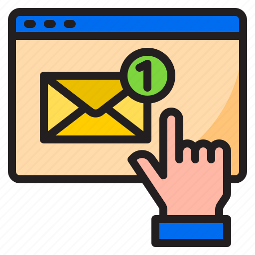 Email, notification, alert, mail, hand icon - Download on Iconfinder