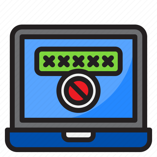 Password, laptop, notification, alert, wrong icon - Download on Iconfinder
