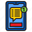 smartphone, message, chat, alert, notification 