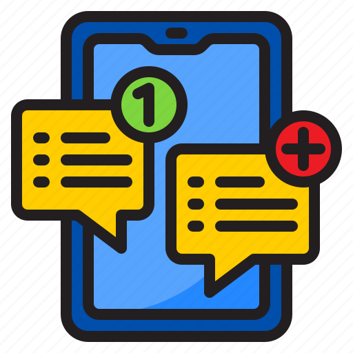 Smartphone, message, inbox, notification, alert icon - Download on Iconfinder