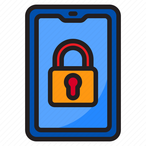 Smartphone, mobilephone, lock, notification, alert icon - Download on Iconfinder