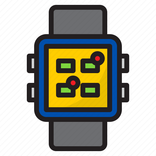 Smartwatch, notification, alert, warning, clock icon - Download on Iconfinder
