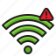wifi, notification, disconnect, signal, warning 