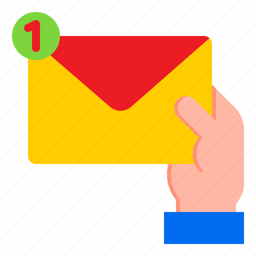 Email, notification, alert, hand, mail icon - Download on Iconfinder