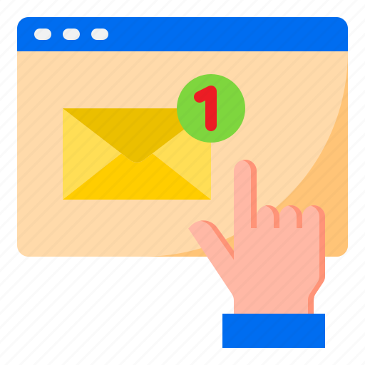 Email, notification, alert, mail, hand icon - Download on Iconfinder