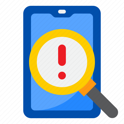 Warning, smartphone, alert, notification icon - Download on Iconfinder