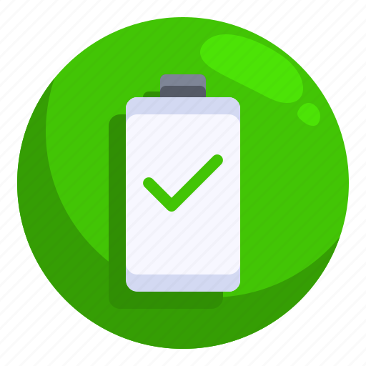 Battery, electronics, full, level, status, technology icon - Download on Iconfinder