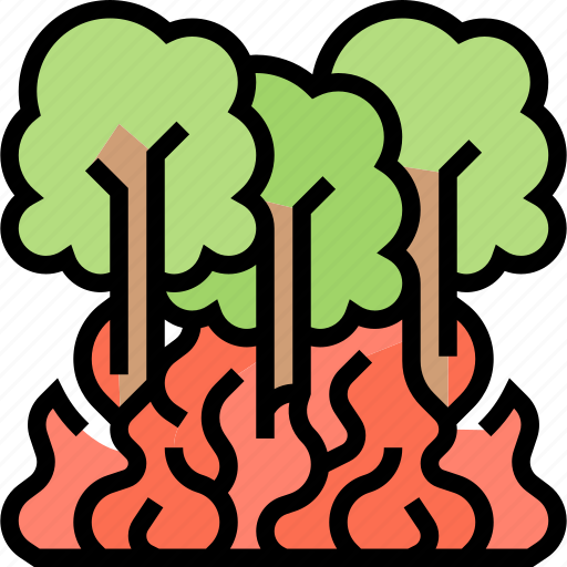 Forest, fire, trees, jungle, disaster icon - Download on Iconfinder