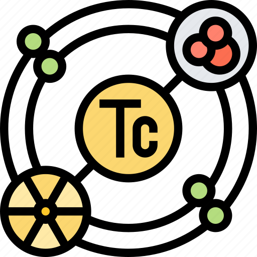 Technetium, radioactive, atoms, element, nuclear icon - Download on Iconfinder