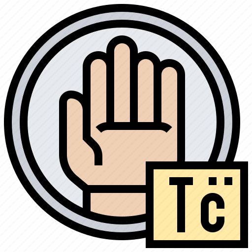 Atomic, element, radioactive, stop, technetium icon - Download on Iconfinder