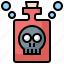 and, bottled, container, food, halloween, liquid, poison, poisons, potion, restaurant, skull 