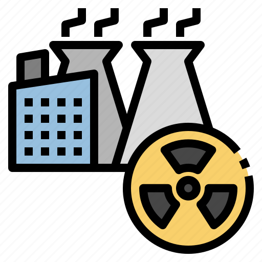 Nuclear, plant, power, cooling, tower, radioactive icon - Download on Iconfinder