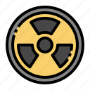 radioactive, nuclear, contamination, caution, radiation