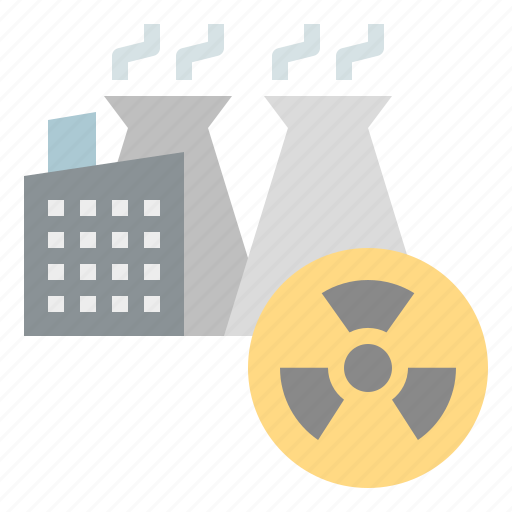 Nuclear, plant, power, cooling, tower, radioactive icon - Download on Iconfinder