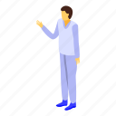 cartoon, isometric, medical, nurse, person, woman, young