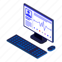 business, cartoon, computer, doctor, hand, isometric, medical
