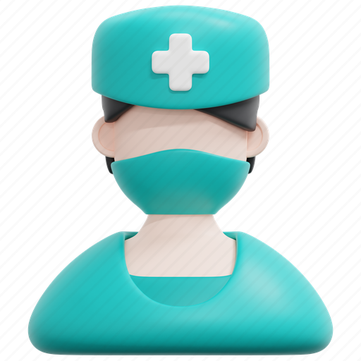 Nurse, avatar, man, male, nursing, medical, assistant 3D illustration - Download on Iconfinder