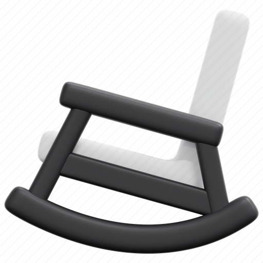 Rocking, chair, retirement, home, house, retired, 3d 3D illustration - Download on Iconfinder