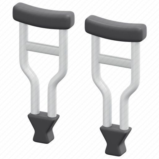 Crutches, crutch, injury, aid, equipment, medical, orthopedic icon - Download on Iconfinder