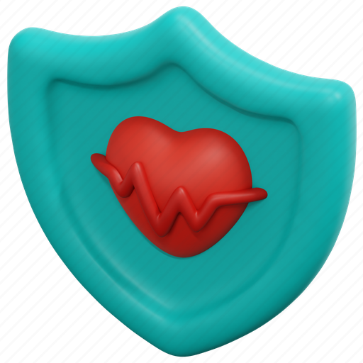 Life, insurance, healthcare, shield, medical, protection, 3d icon - Download on Iconfinder