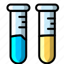 icon, color, test, tube, chemistry, science, laboratory, research, education 