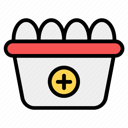 Chicken eggs, dairy, eggs, eggs tray, ingredient, protein, tray icon - Download on Iconfinder