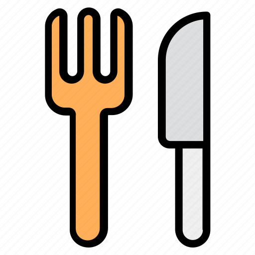 Eating utensils, fork, fork and knife, fork with knife, kitchen utensils, knife, tableware icon - Download on Iconfinder