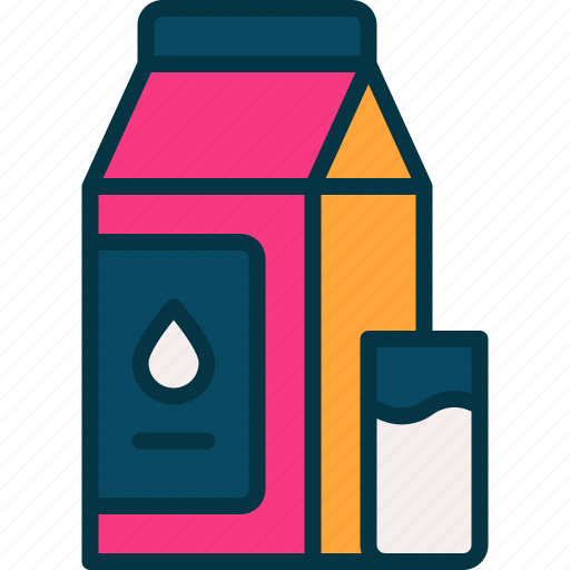 Milk, bottle, drink, cow, box icon - Download on Iconfinder