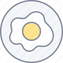 fried, egg, breakfast, omelette