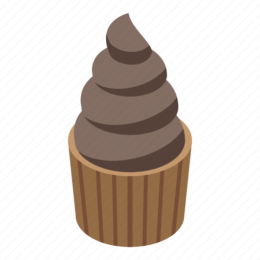Cartoon, chocolate, cupcake, food, fruit, isometric, party icon - Download on Iconfinder