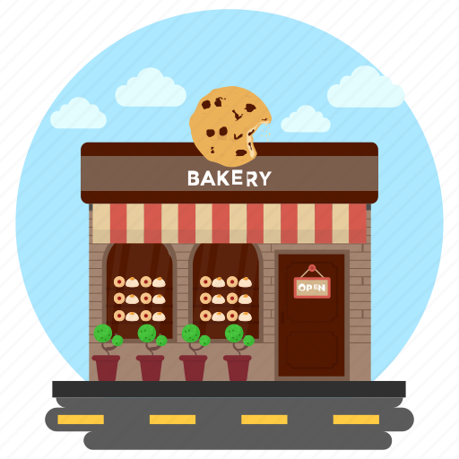 Bakery, bakery store, marlet building, sweet shop, sweet store icon - Download on Iconfinder