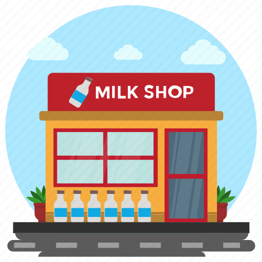 Dairy point, dairy shop, dairy store, milk shop, milk store icon - Download on Iconfinder
