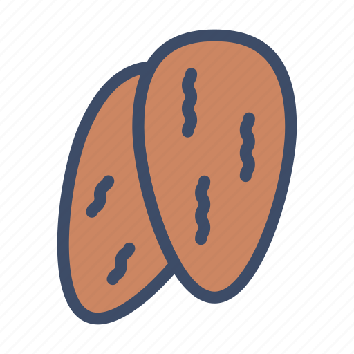Almond, nuts, seeds, grain, food icon - Download on Iconfinder