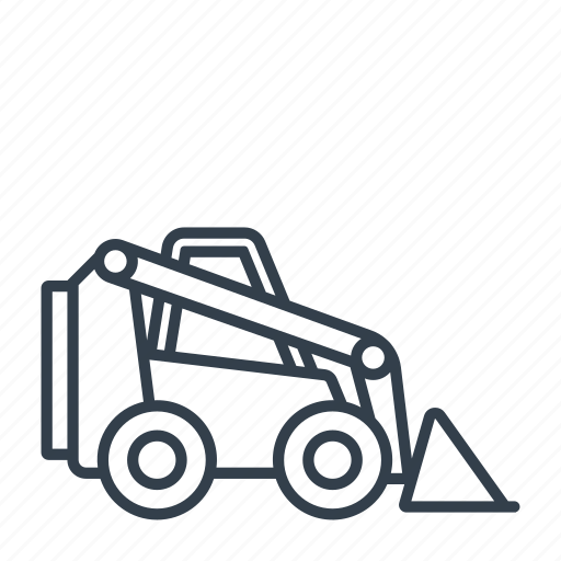 Compact loader, construction, industry, machinery, skid loader, tool icon - Download on Iconfinder