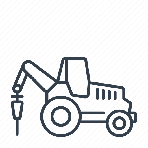 Construction, drill, industry, machinery, tool, tractor, machine icon - Download on Iconfinder