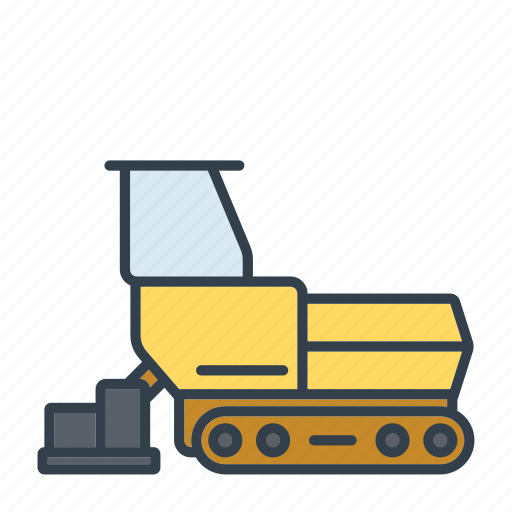 Construction, industry, machinery, paver, road paver, tool, vehicle icon - Download on Iconfinder