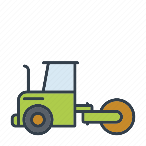 Construction, industry, machinery, road roller, tool, vehicle icon - Download on Iconfinder