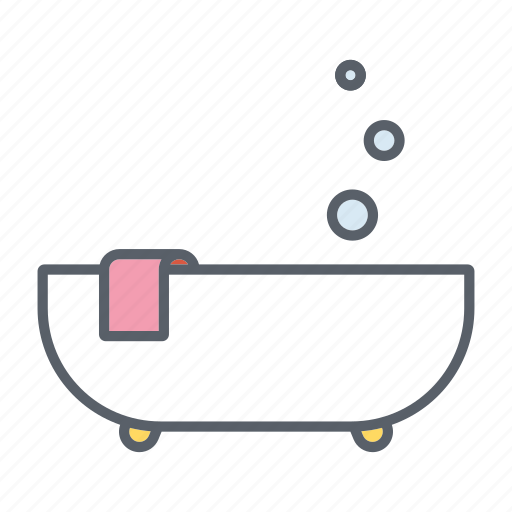 Bathroom, bathtub, beauty, bubble bath, cosmetics, relaxation, spa icon - Download on Iconfinder
