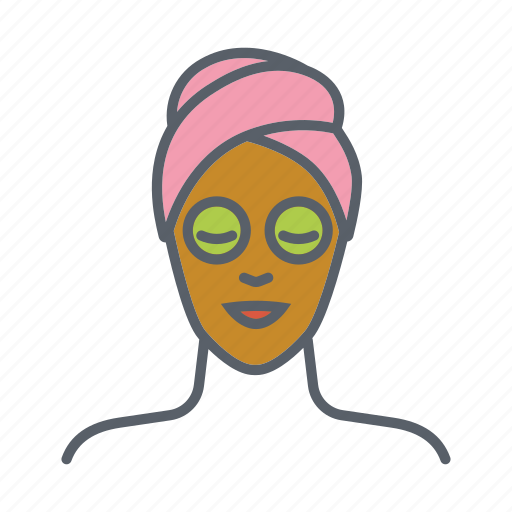 Beauty, cosmetics, facial mask, relaxation, spa, towel, woman icon - Download on Iconfinder