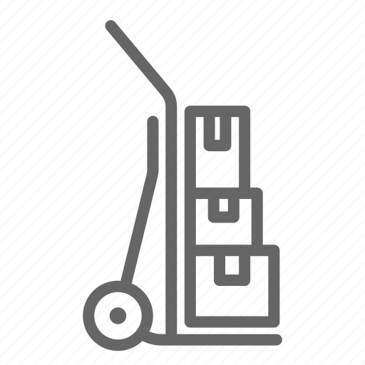 Abstract, package, trolley, freight, box, paper, wheel icon - Download on Iconfinder